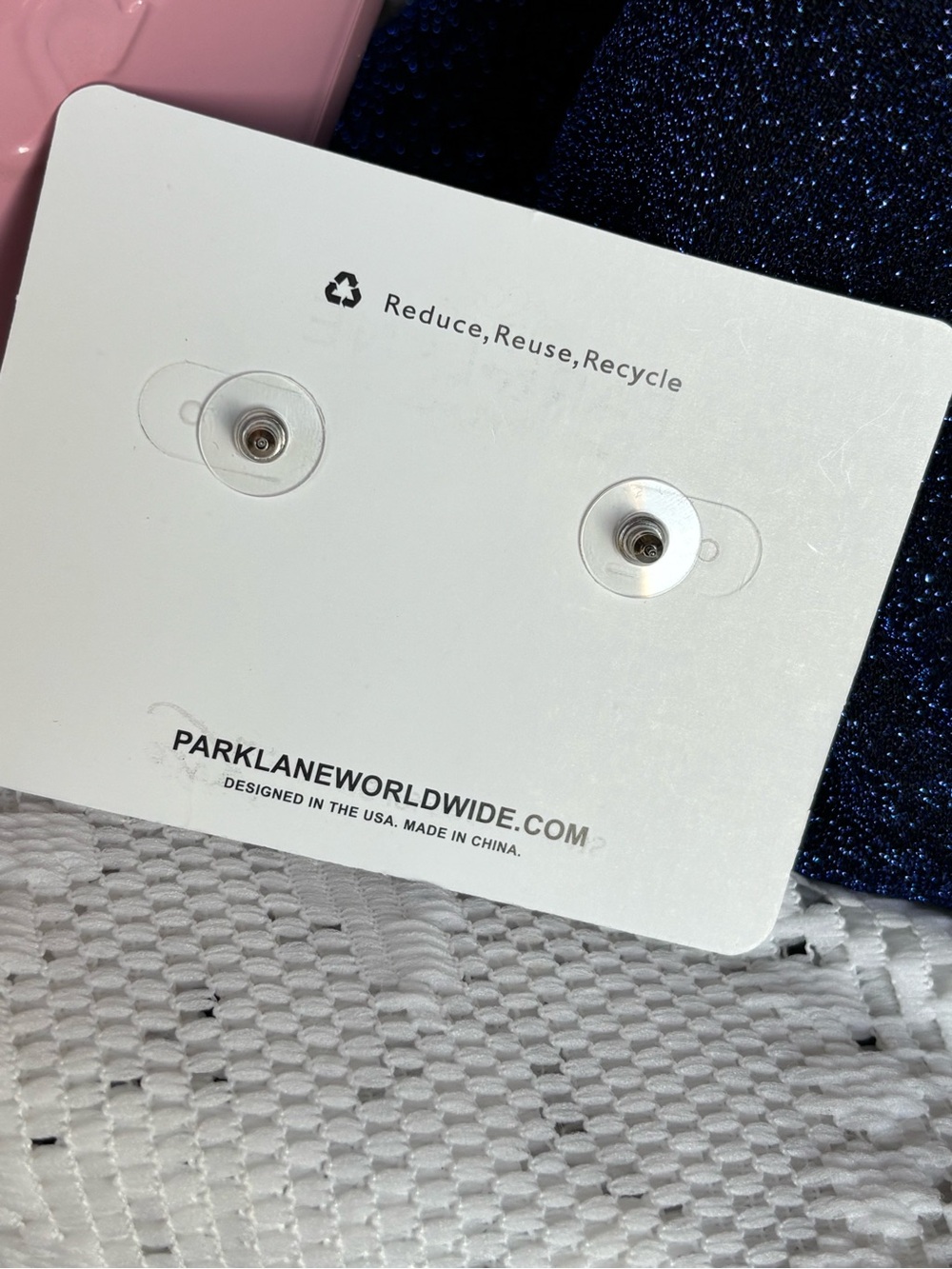 Park Lane Limited Edition Caramel Baby Stud Earrings in Silver-and-Gold Setting - Picture 6 of 7